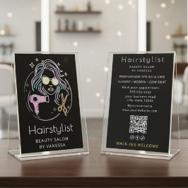 Luxury Hairstylist Beauty Salon Modern Black Flygblad