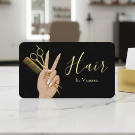 Luxury Hairstylist Hairdresser Stylish Hair Salon Visitkort