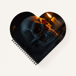 Luxury Haunted Skull Halloween Spiral Notebook