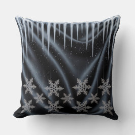Luxury Helgdag Pillow - Snöflingdesign Kudde