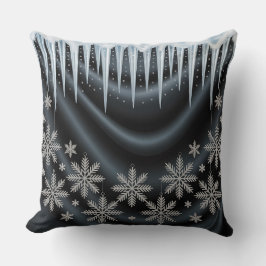 Luxury Helgdag Pillow - Snöflingdesign Kudde