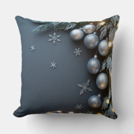 Luxury Helgdag Pillow - Snöflingdesign Kudde