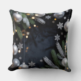 Luxury Helgdag Pillow - Snöflingdesign Kudde