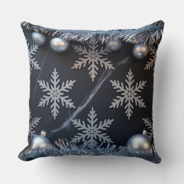 Luxury Helgdag Pillow - Snöflingdesign Kudde