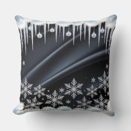 Luxury Helgdag Pillow - Snöflingdesign Kudde