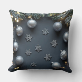 Luxury Helgdag Pillow - Snöflingdesign Kudde