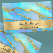 Luxury Holografiska Faux Opal Stone och Guld Foil