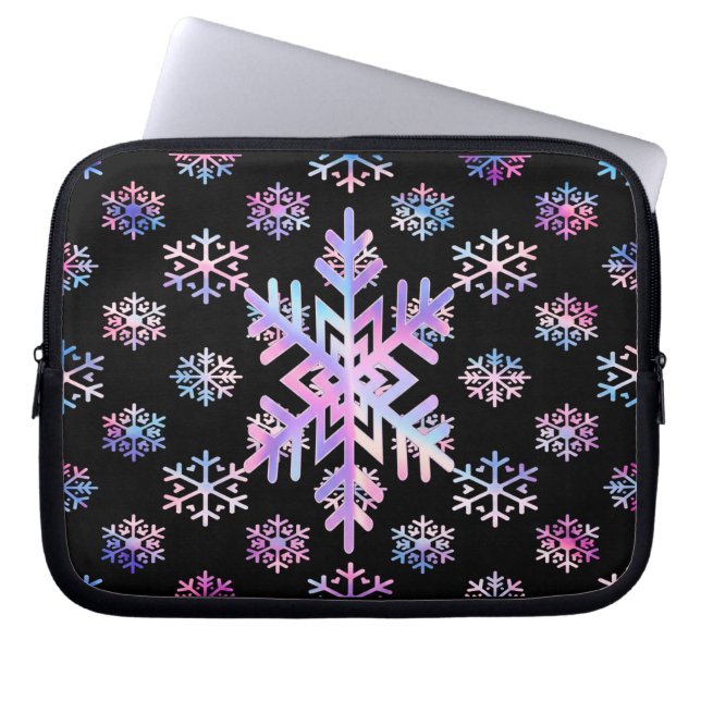 Luxury Holographic Snowflake Christmas Collection  Laptop Fodral (Framsidan)
