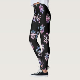 Luxury Holographic Snowflake Christmas Collection Leggings