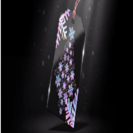 Luxury Holographic Snowflake Christmas Collection Presentetikett