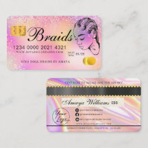 Luxury Holography Foil Hair Braiding Kredit Stil