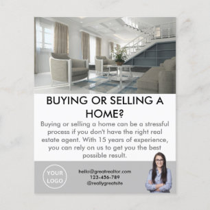 Luxury Home Real Gods Agent Realtor Flygblad