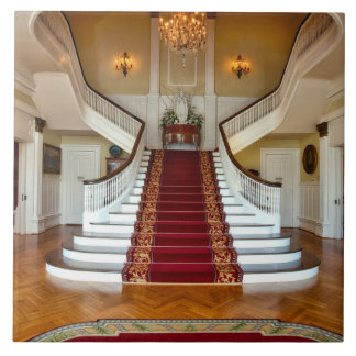 Luxury Home Red Carpet Trappor Chandelier Tile Kakelplatta