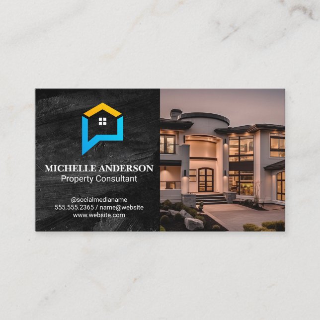 Luxury Homes | Real Gods Logotyp Visitkort (Framsida)