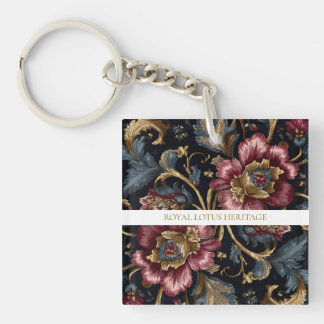 Luxury Indian Floral Keychain Vintage Royal