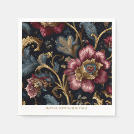 Luxury Indian Floral Paper Napkins Vintage Royal  Pappersservett