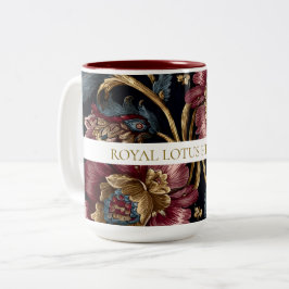 Luxury Indian Floral Vintage Royal Två-Tonad Mugg