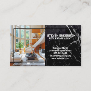 Luxury Insida Black Marble Visitkort