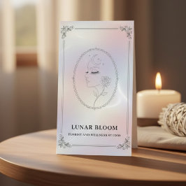 Luxury Iridescent with QR Code Holographic Visitkort