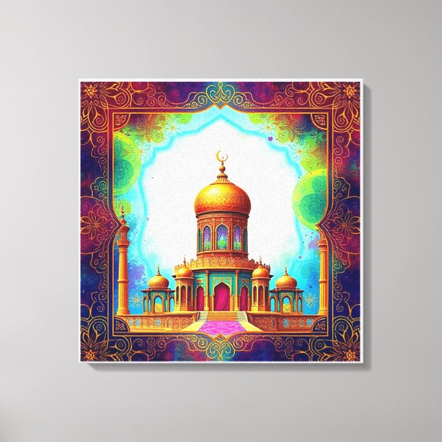 Luxury Islamic Mosque Artwork Canvastryck (Framsida)