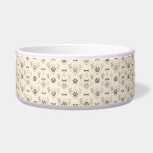 Luxury Ivory & Faux Gold Geometric Dog