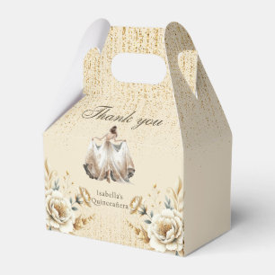 Luxury Ivory Guld Mexican Stil Quinceañera Presentaskar