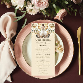 Luxury Ivory & Guld Quinceañera Meny