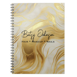 Luxury Ivory och Gold Foil Marcular Anteckningsbok