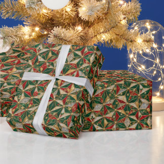 Luxury Japanese Christmas Geometric Wrapping Paper Presentpapper