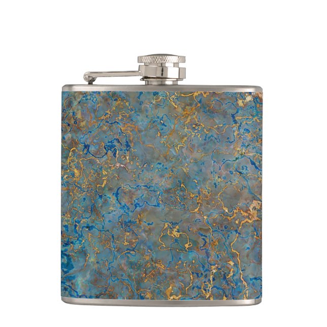 Luxury Lapis Lazuli Blue och Guld Marble Fickplunta (Framsidan)