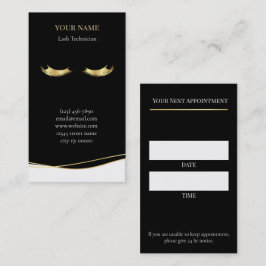 Luxury Lash Technician Appointment Card Tidsbeställning Kort