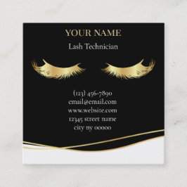 Luxury Lash Technician Appointment Card Tidsbeställning Kort