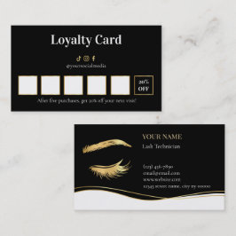 Luxury Lash Technician Loyalty Card Lojalitetskort