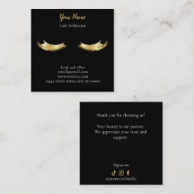 Luxury Lash Technician Thank you Card