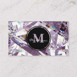 Luxury Lavender Crystal Jewel Gem Design Visitkort