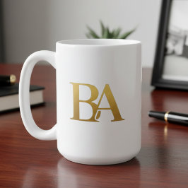 Luxury Law Firm Monogram Coffee Mug | Navy & Gold Kaffemugg