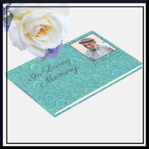 Luxury Leather-look Loving Memory Photo Guest Bok