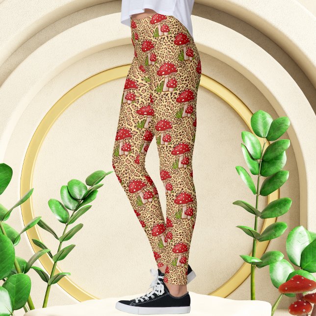 Luxury Leopard med svamp Print Leggings (Skapare uppladdad)