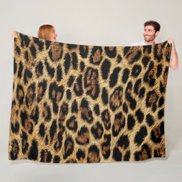 Luxury Leopard Skin Elegant Wild Animal Fur Design Fleecefilt