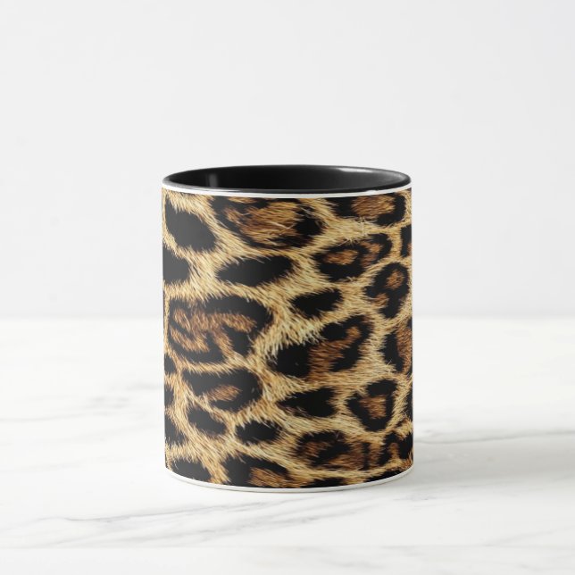 Luxury Leopard Skin Elegant Wild Animal Fur Design Mugg (Center)