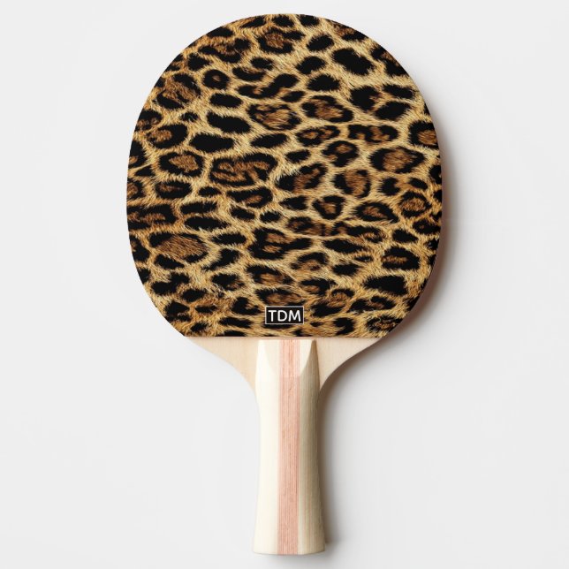 Luxury Leopard Skin Elegant Wild Animal Fur Design Pingisracket (Framsidan)