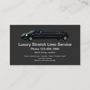 Luxury Limousine Chauffeur Service Visitkort