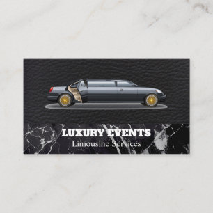 Luxury Limousine Drivrutin Läder Visitkort