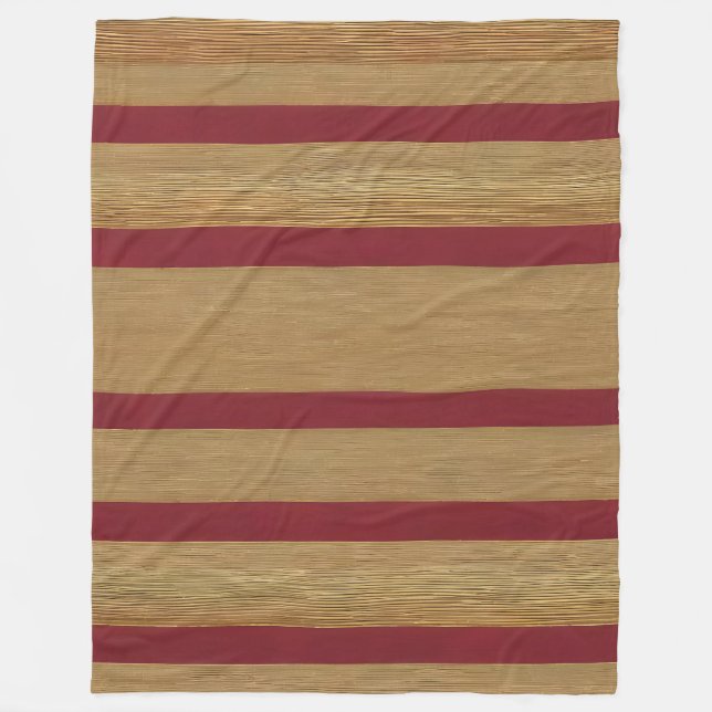 Luxury Linen Modern Burgundy Guld Collection Fleecefilt (Framsidan)