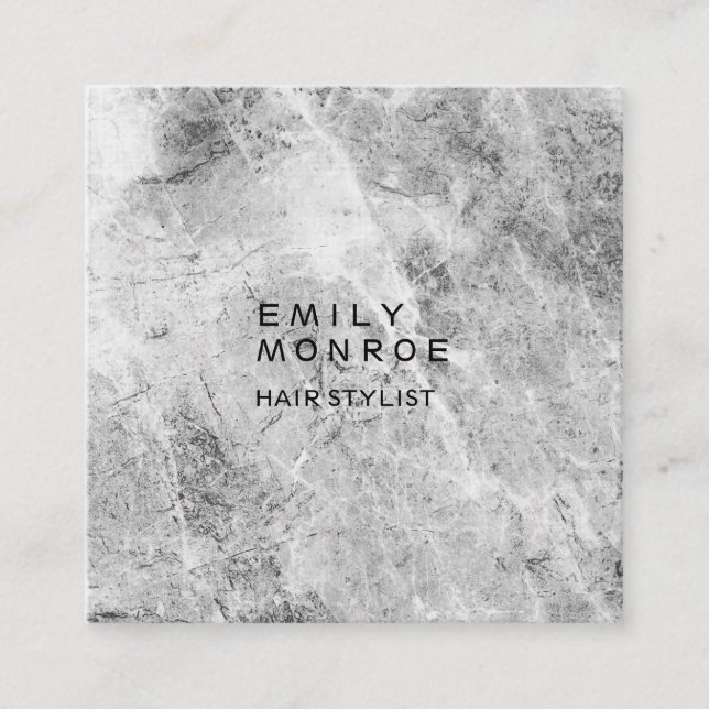 Luxury Linen Plain Grått Wall Modern Minimalist Fyrkantigt Visitkort (Framsida)