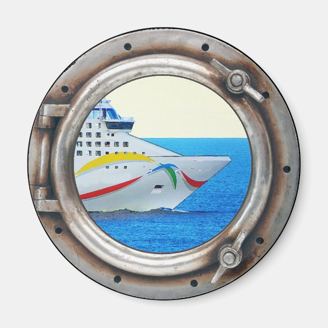 Luxury Liner Porthole View Magnet (Framsidan)
