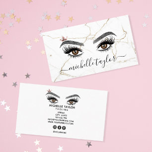 Luxury Makeup artist Beauty Lash Extension öga Visitkort