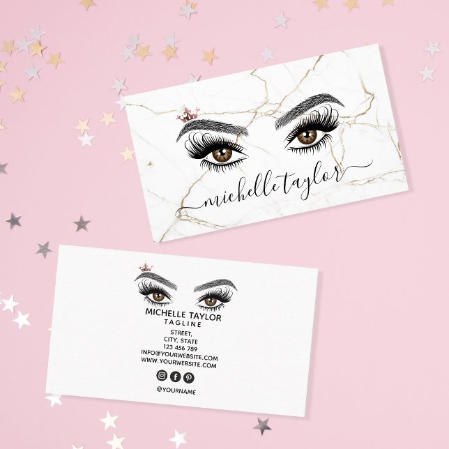 Luxury Makeup artist Beauty Lash Extension öga Visitkort (Skapare uppladdad)