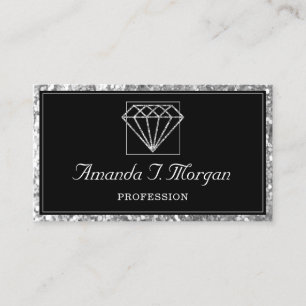 Luxury Makeup Artist Bröllopsfixaren Diamond Visitkort