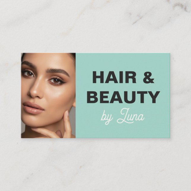 Luxury Makeup Artist Business Card for Beauty Visitkort (Framsida)